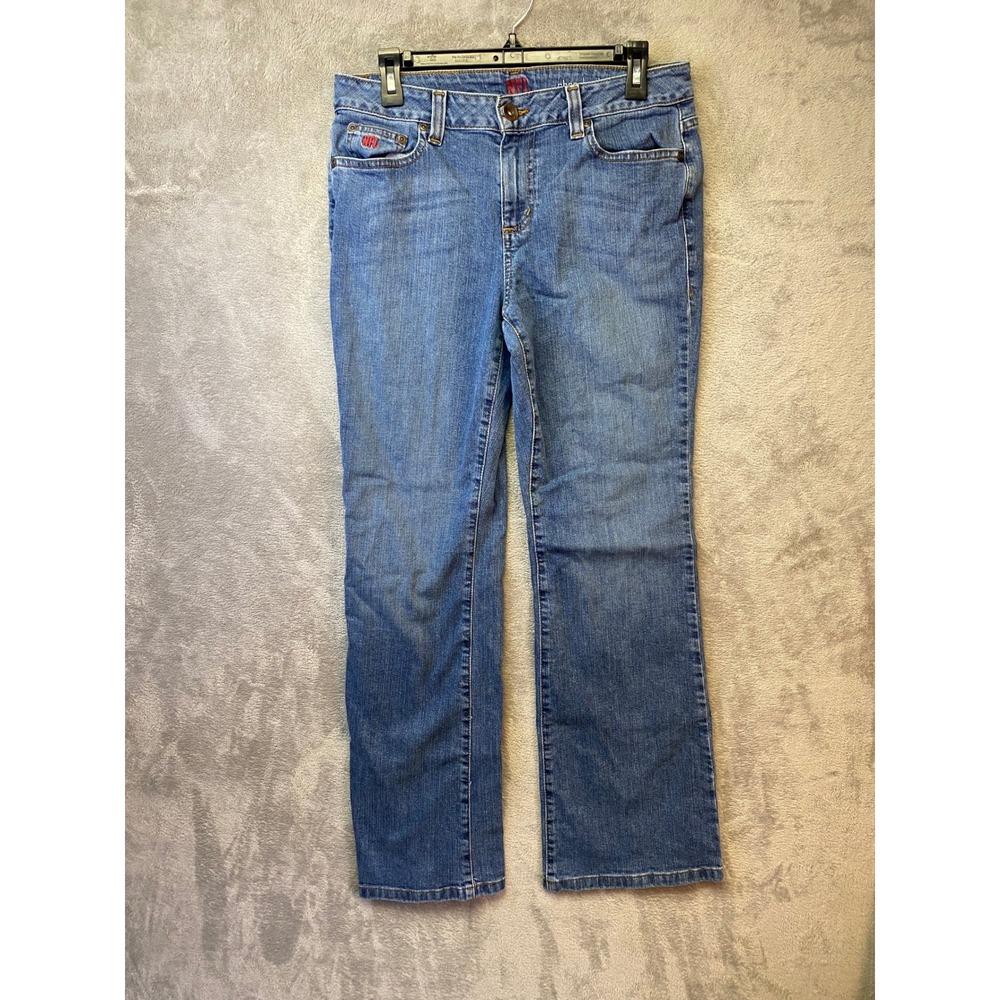 NFL Tennessee Titans Cheerleader Bootcut Jeans Medium Wash Blue Denim Size 12